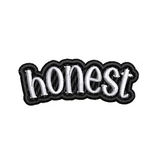 Word! Iron On Patch - Patches Honest Text Words Embroidery Applique Clothing