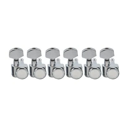 Musiclily Pro Chrome 6 Inline 2 Pin Guitar Locking Machine Heads Tuning Pegs Set