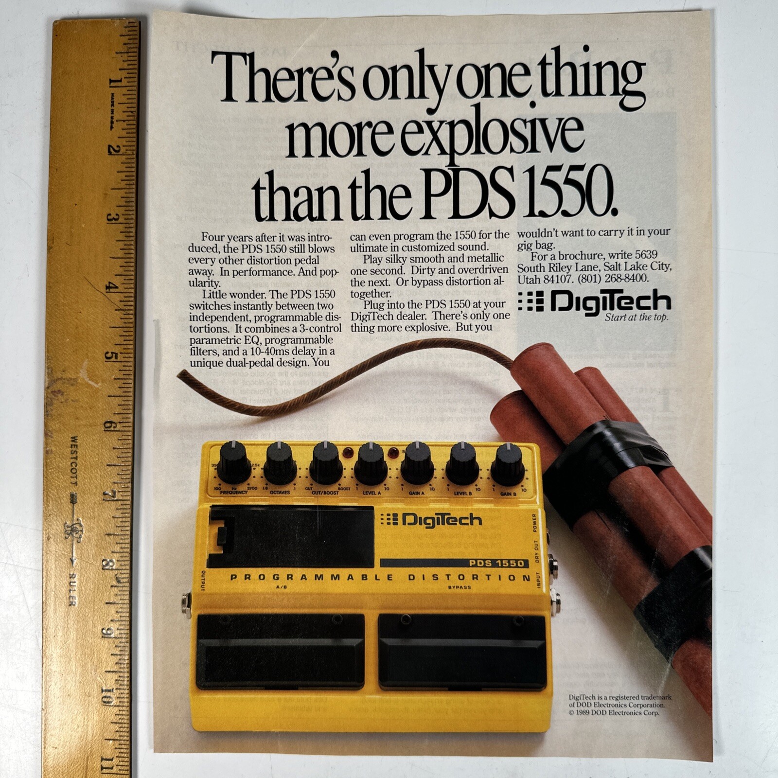 DigiTech PDS 1550 Distortion Pedal Original Magazine Print Ad | eBay ...