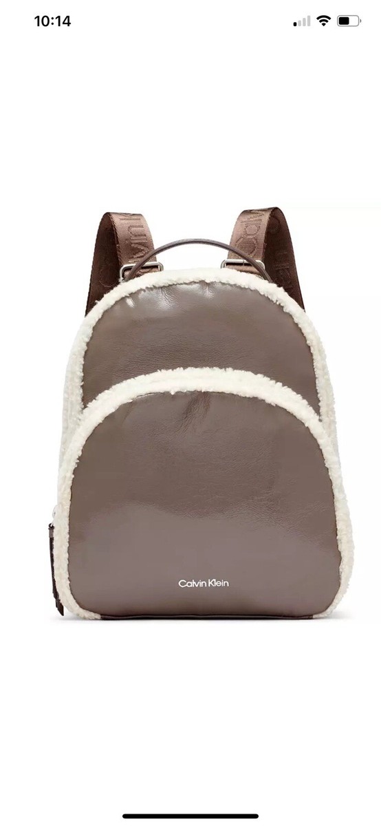 CALVIN KLEIN Estelle Patent Sherpa Backpack NWT CALVIN KLEIN Estelle Patent Sherpa Backpack | Mercari main image 4