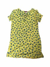 Vintage COLE of California beach cover up dress size S/M Yellow Floral Sheer