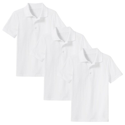 3 Pack School Uniform Polo for Boys Choose Shirts Color - Sizes 4-20 NWT