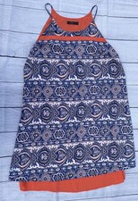 THML Womens Large Navy & Pink Sleeveless Dres...