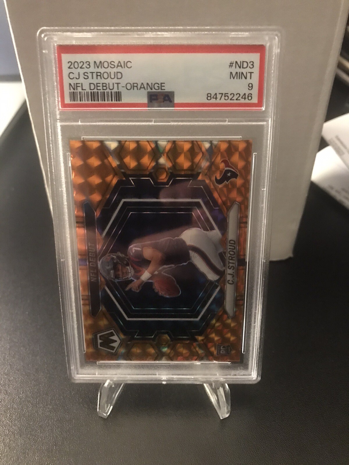 2023 Mosaic Football CJ Stroud NFL Debut Orange /199 PSA 9