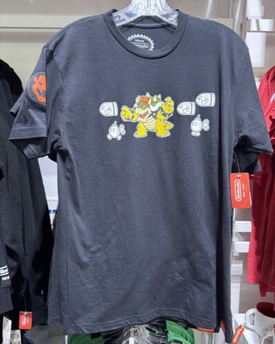Nintendo Bowser with Bullet Bill Villains T-Shirt Nintendo World NY Mario Peach - Afbeelding 1 van 12