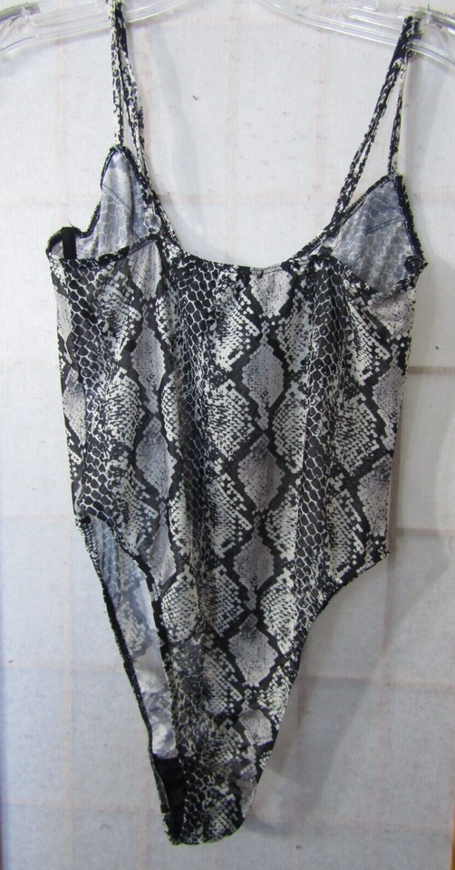 NWT Tic Toc Lingerie Women’s Snake Print Underwire Teddy Black Size S/M ...
