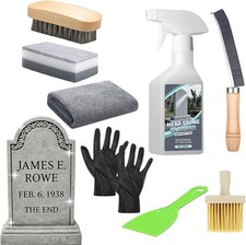 9 PCS Headstone Cleaner Gravestone Cleaning Kit for Granite and Stone Daily