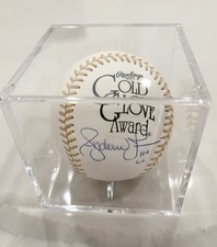 Andruw Jones Signed Autographed Gold Glove Major League OML Baseball JSA COA