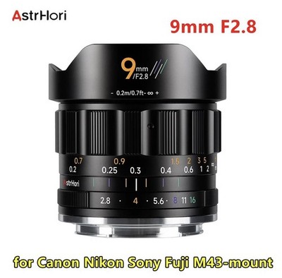 AstrHori 9mm F2.8 MF Wide Angle Lens for Canon Nikon Sony Fuji M4/3 Mount Camera