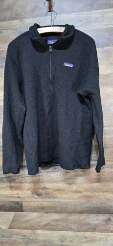 Patagonia Better Sweater Mens Size Large Charcoal 1/4 Zip Pullover Fleece