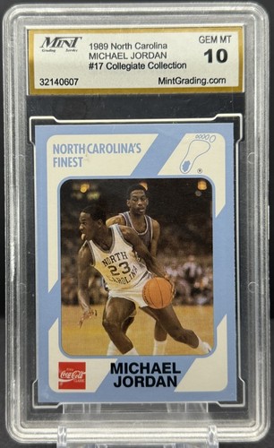 1989 North Carolina Collegiate Coll Michael Jordan MINT 10 GEM MINT #17 cc44