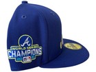 New Era Atlanta Braves Blue Fitted 59Fifty Side Patch Baseball Hat - Size 7 3/8 — photo 3
