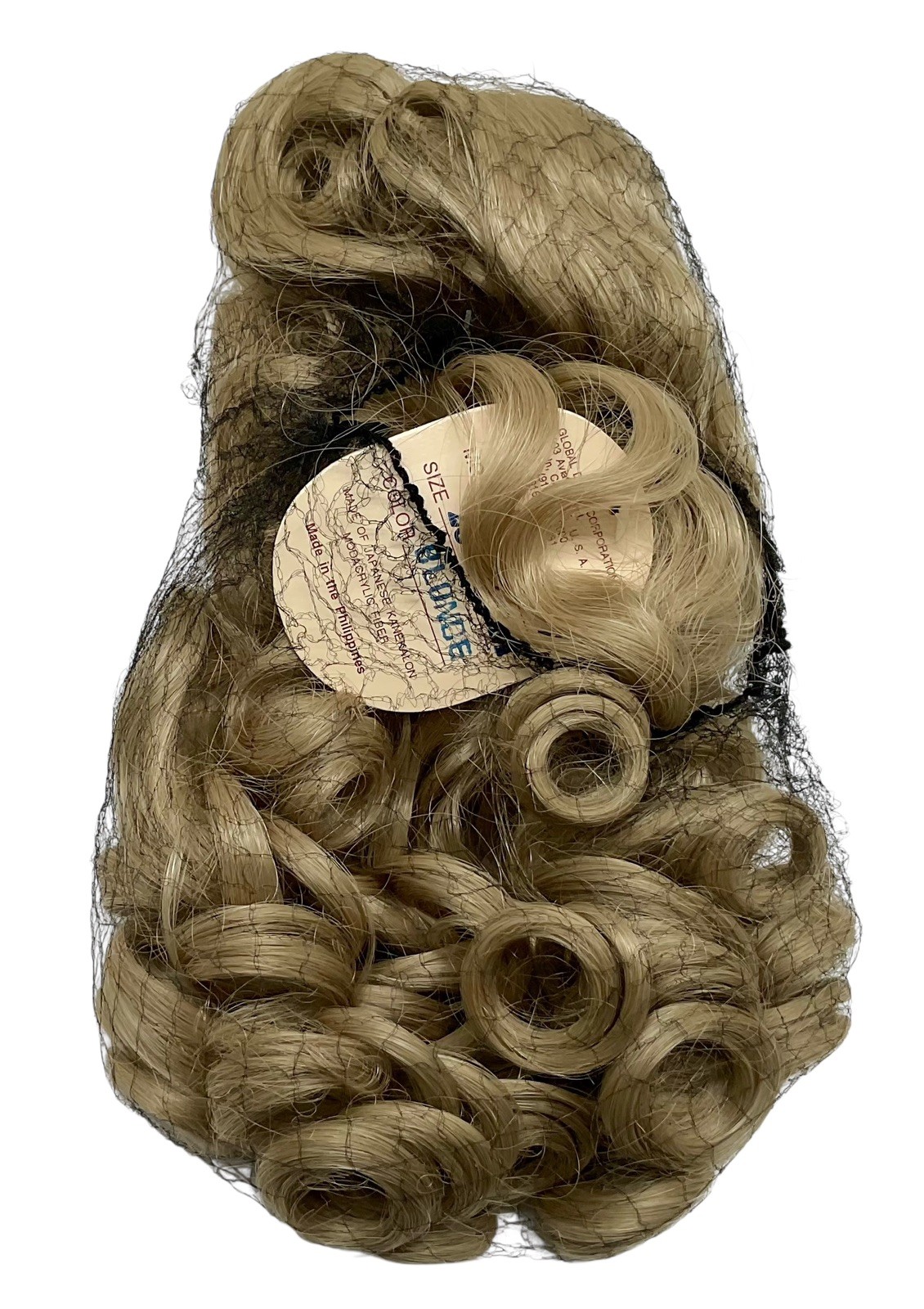 Peluca muñeca rubia Global Dolls ATLANTA 28-30 cm Kanekalon Ringlet rizos nueva en caja
