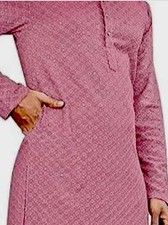 Blush Pink Daisy Lace Boy/ Men  s Kurta   Size Small  Kurta Length 36 