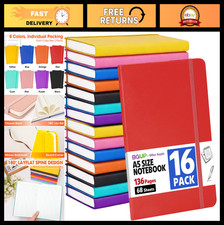 16 Pack Lined Journal Notebook for Work, 136 Pages, Medium 5.5" x 8.3"