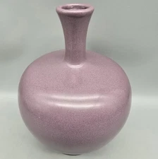 MCM Royal Haeger Pottery 8" Decorative Vase Solid Matte Purple Original Label 
