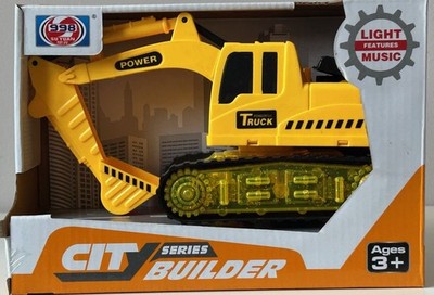 Gelber Baggerfunktion Try My Light Sounds Modellspielzeug Neu in Box wohl 1:43