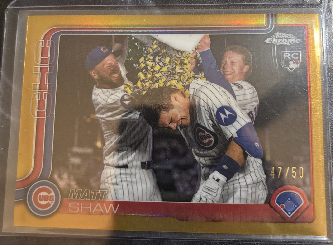 2025 Topps Chrome Update - Image Variation Matt Shaw Gold Refractor /50 USC196