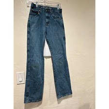 Wrangler boys retro Relaxed Straight Blue Denim Jeans 16 Slim Adjustable Waists