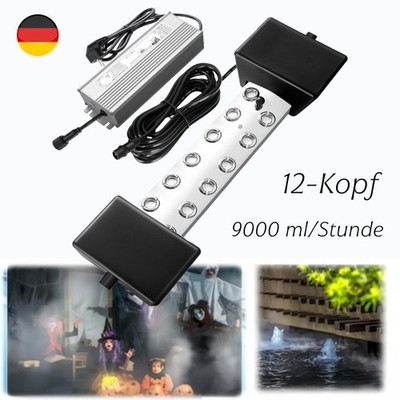 12 Kopf Ultraschall Vernebler Nebelmacher Luftbefeuchter Mist Maker Fog Machine