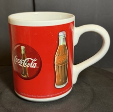Coca-cola Coffee Mug 1997 Gibson Housewares Coke Red White Ceramic Used