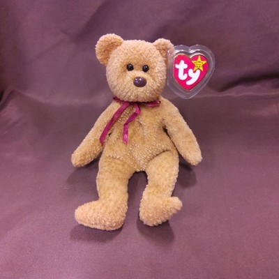 Ty Beanie Babies ''Curly'' the Bear 1996, Retired NEW and MINT