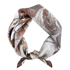 100 Mulberry Silk Scarf 21x21 Lightweight Digital Small Square HeadScarf for ...