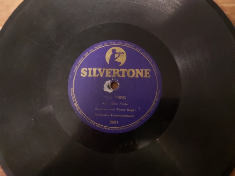 Earlier 1900s SILVERTONE  1-Sided 78/Baritone & Tenor (Stanley & Burr)