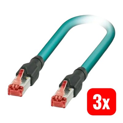 Phoenix Contact Netzwerkkabel Patchkabel RJ45 Ethernet Kabel Blau 3 m 3 STÜCK
