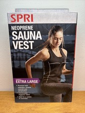 SPRI Women's Neoprene Sauna Vest Black Extra Large XL Full Zip Design Brand NEW