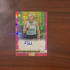 2024 Topps Chrome Tennis Nastasja Schunk Padparadscha Sapphire Rookie Auto 1/1 