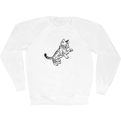 Sweatshirt/Pullover/Pullover für Erwachsene ''Egyptian Mau Cat Playing'' (SW046028)