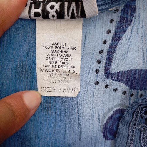 R Y M Richards Set, Printed open jacket and women's dress size 16P, vintage. - Picture 6 of 19