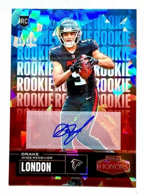 Drake London 2022 Panini Honors Blue Ice Prizm RC Rookie 04/15