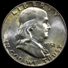 1951 Franklin Half Dollar 90% Silver Brilliant Uncirculated #F18