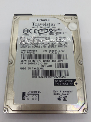 TOSHIBA *IC25N060ATMR04-0* 60 GB * IDE HDD Notebook Festplatte 2,5 Zoll#NFP2088