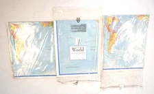 Lot of 3 Swiftmaps World Classic Wall Map Poster Paper 24" x 36" Premier Series