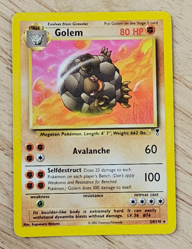 Golem Pokemon Legendary Collection 24/110 2002 WOTC