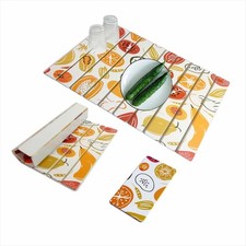 Large Stone Drying Mat for Kitchen Counter, 24" x 16", Colorful fruits