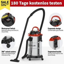 3000W Industriestaubsauger Nass & Trockensaug...