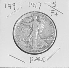 1917-S F (Fine) Walking Liberty Half Dollar