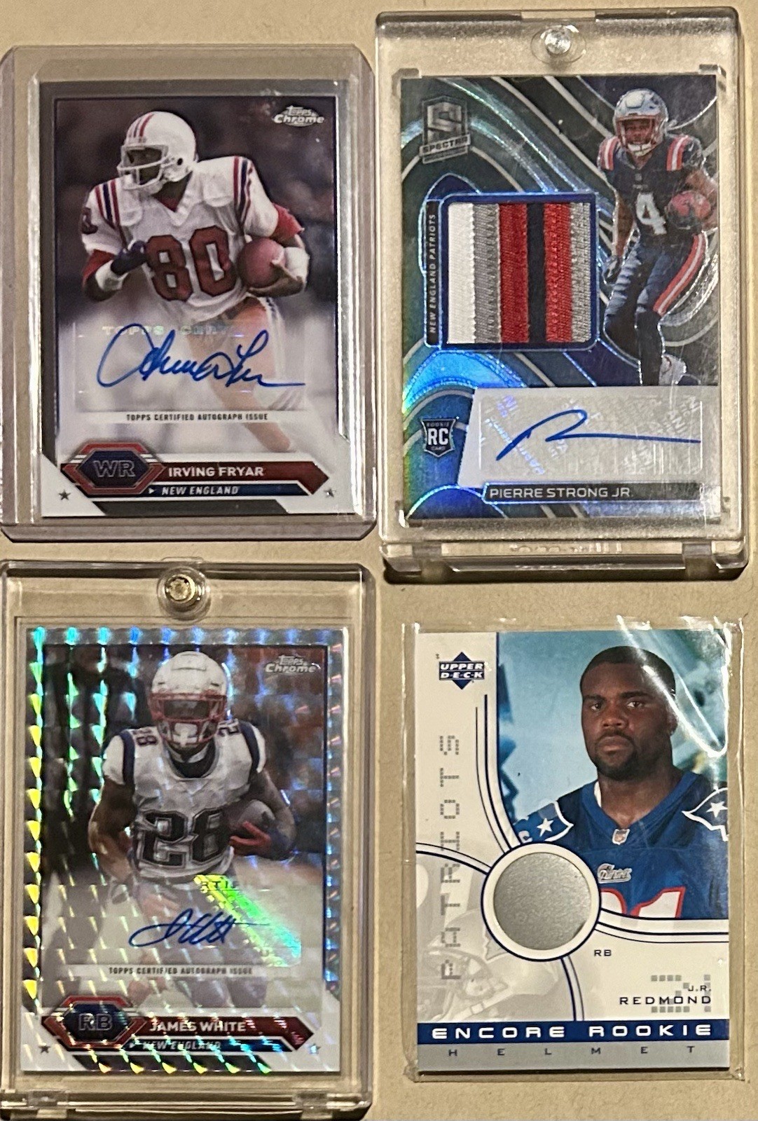 New England Patriots Autograph & Memorabilia Card Lot