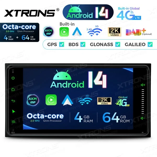 7" Android 14 Octa Core Autoradio GPS Navigation  Toyota Corolla RAV4 Hilux uvm+ - Bild 3 von 4