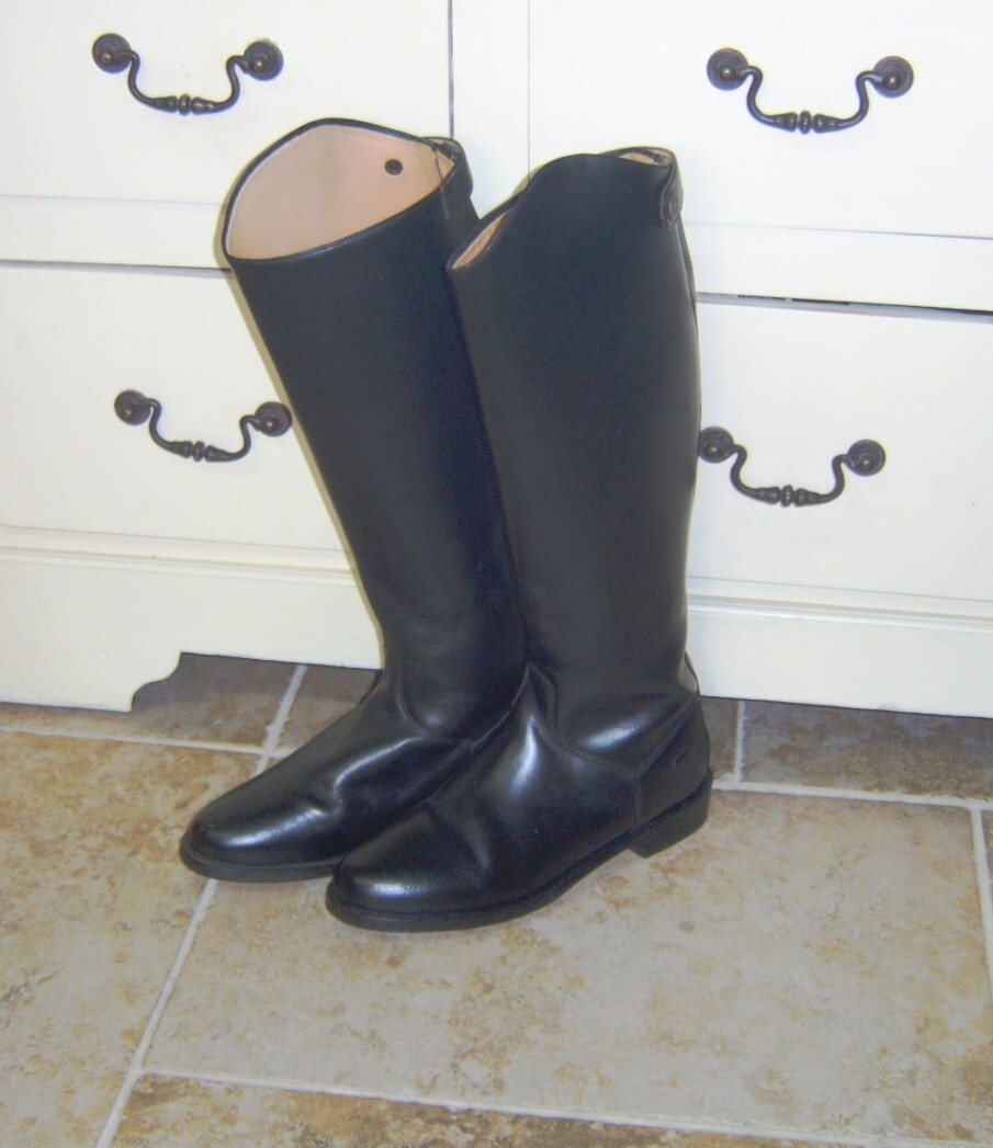 Loveson Treadstone Black Leather Riding Boots eBay