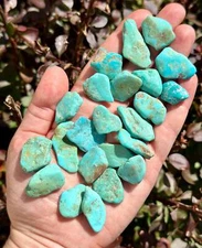 Raw Turquoise Stone, Natural Turquoise from Tyrone, New Mexico, USA