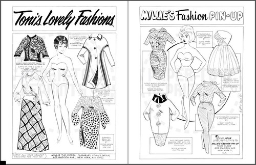 ASSORTED VINTAGE COMICS PAPER DOLL COLORING PAGES - BOOKLET FORMAT - Picture 8 of 20