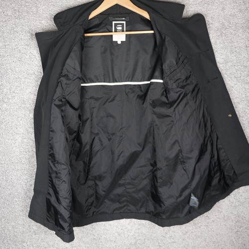 G-STAR WOMEN'S KOLBY TRENCH COAT size L LARGE BLACK MAT ASYMETRIC - Picture 5 of 10