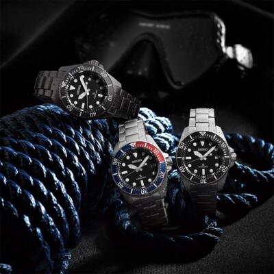 SEIKO Prospex SNE599P1 Solar Diver Sapphire 200M Black Stainless
