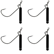 Tungsten Jika Rig - 3/8oz- #2/0 Hook - Never Chip Black