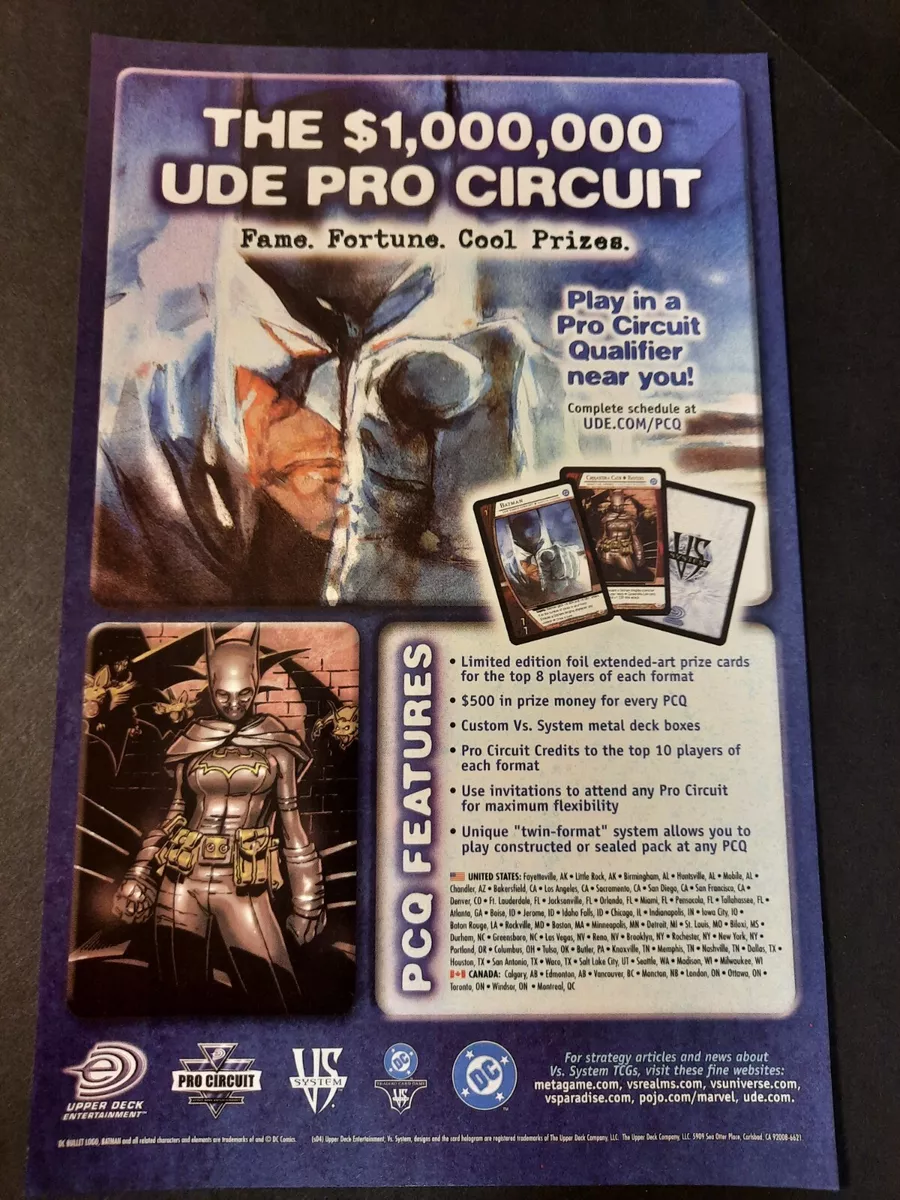 VS. SYSTEM TCG UDE Pro Circuit Competitions Batman ~ Comic Page PRINT AD